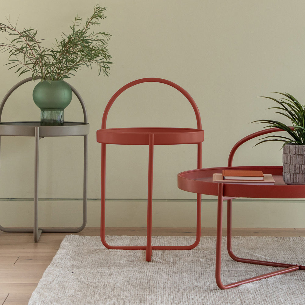 Product photograph of Gallery Interiors Melbury Side Table In Coral from Olivia's.