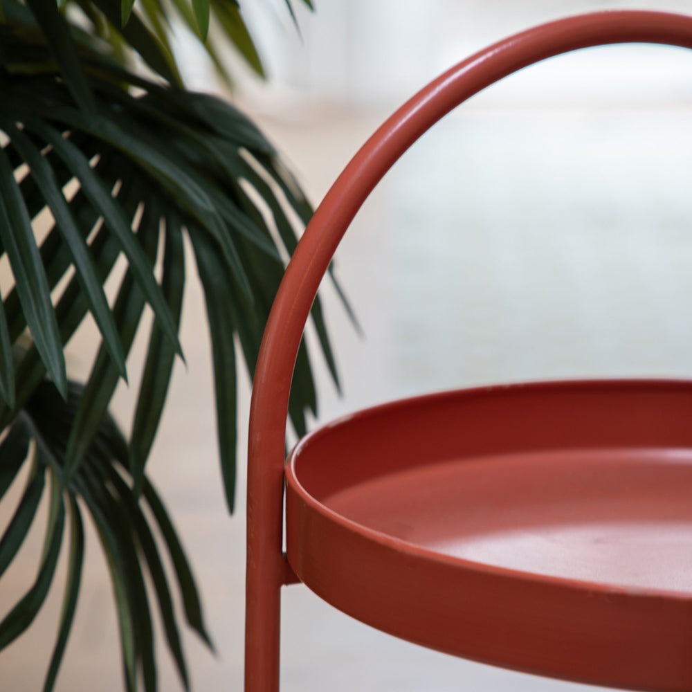 Product photograph of Gallery Interiors Melbury Side Table In Coral from Olivia's.