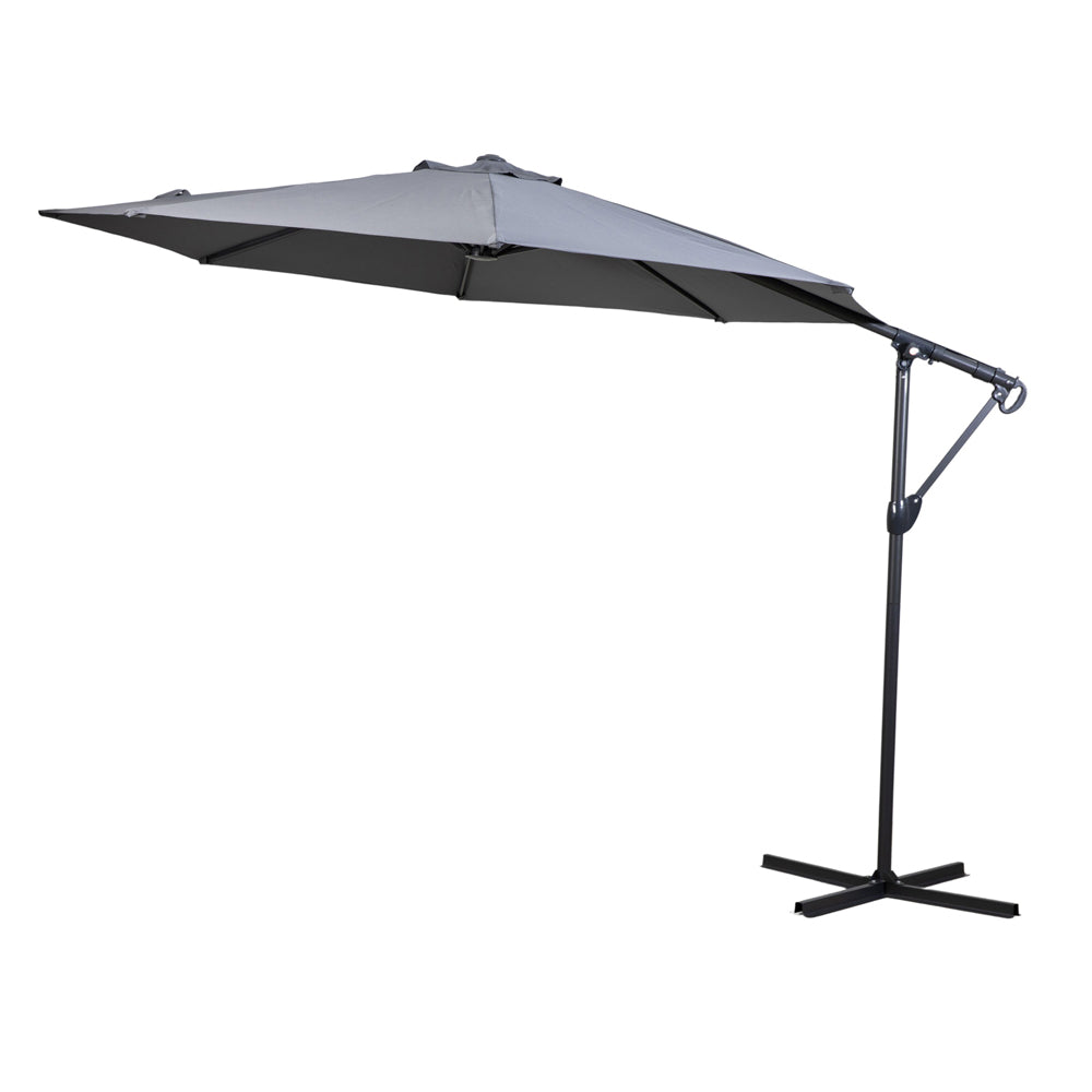 Product photograph of Gallery Outdoor Vivek 3m Cantilever Parasol Grey from Olivia's