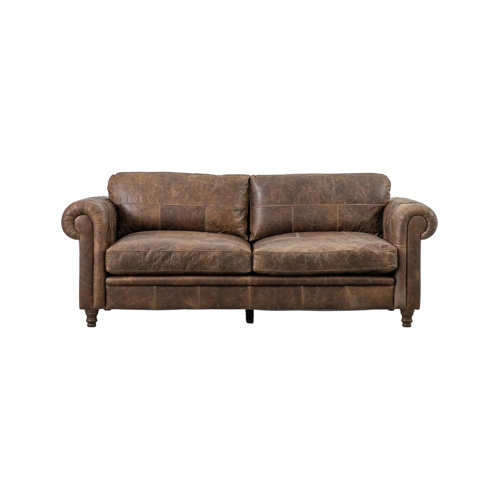 Olivias Sofa In A Box Model 1 3 Seater Sofa In Vintage Brown