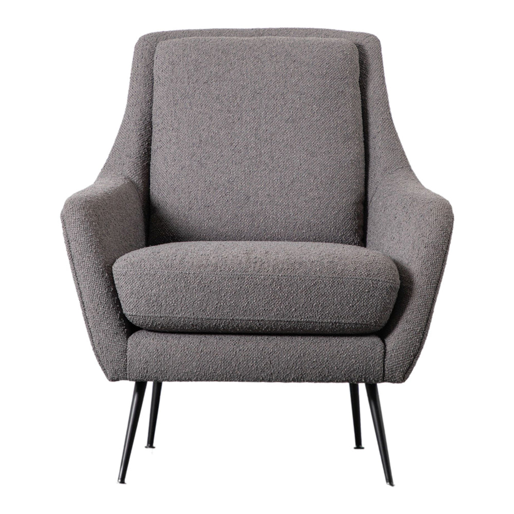 Product photograph of Gallery Interiors Cameron Armchair Dark Grey Linen from Olivia's.