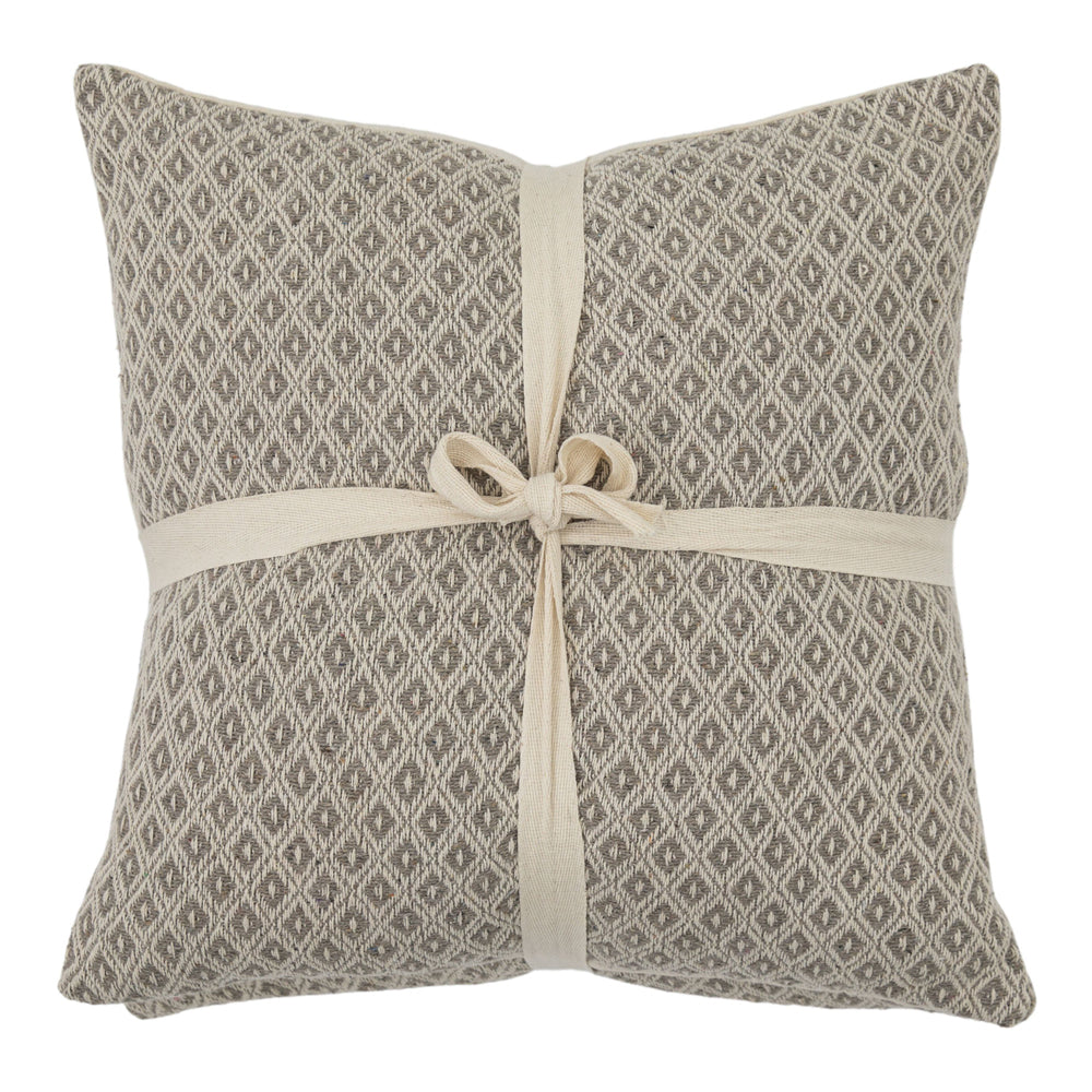 Product photograph of Gallery Interiors Headley Geometric Cushion Taupe from Olivia's