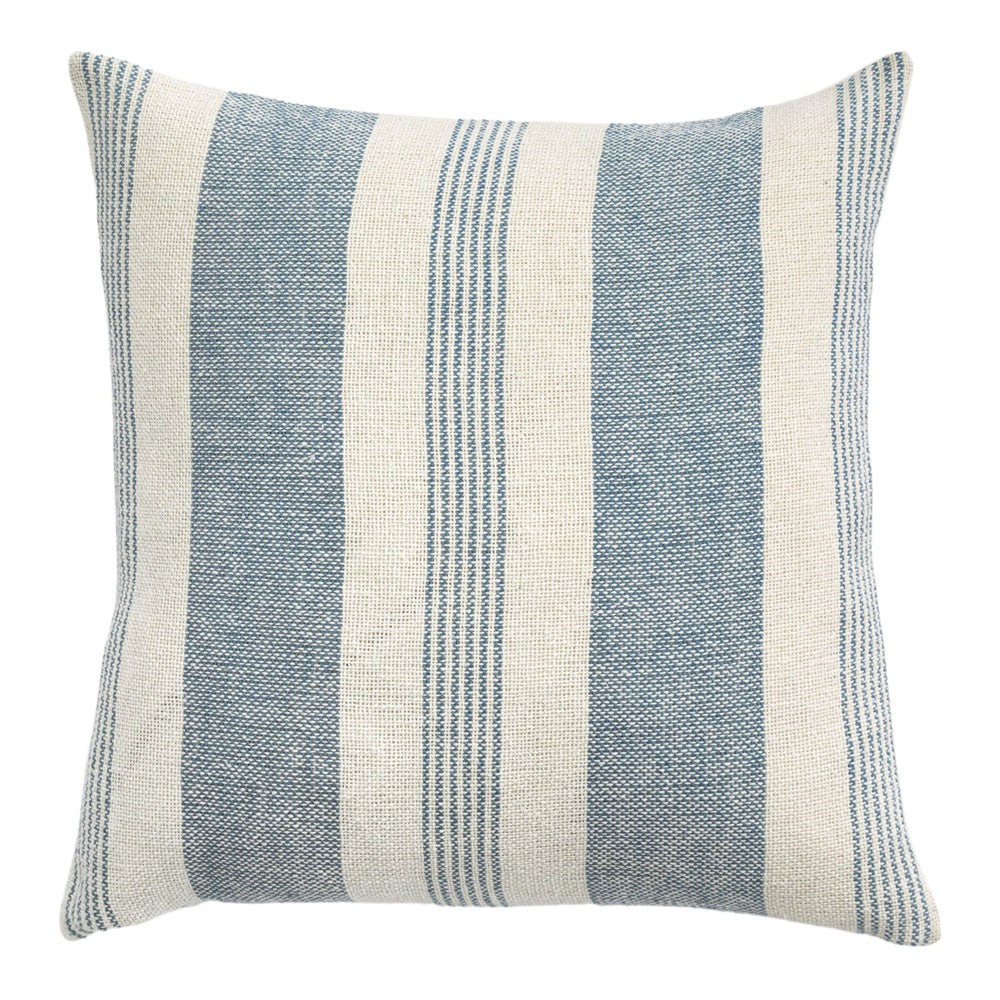 Product photograph of Gallery Interiors Garnette Stripe Stripe Cushion Blue from Olivia's.