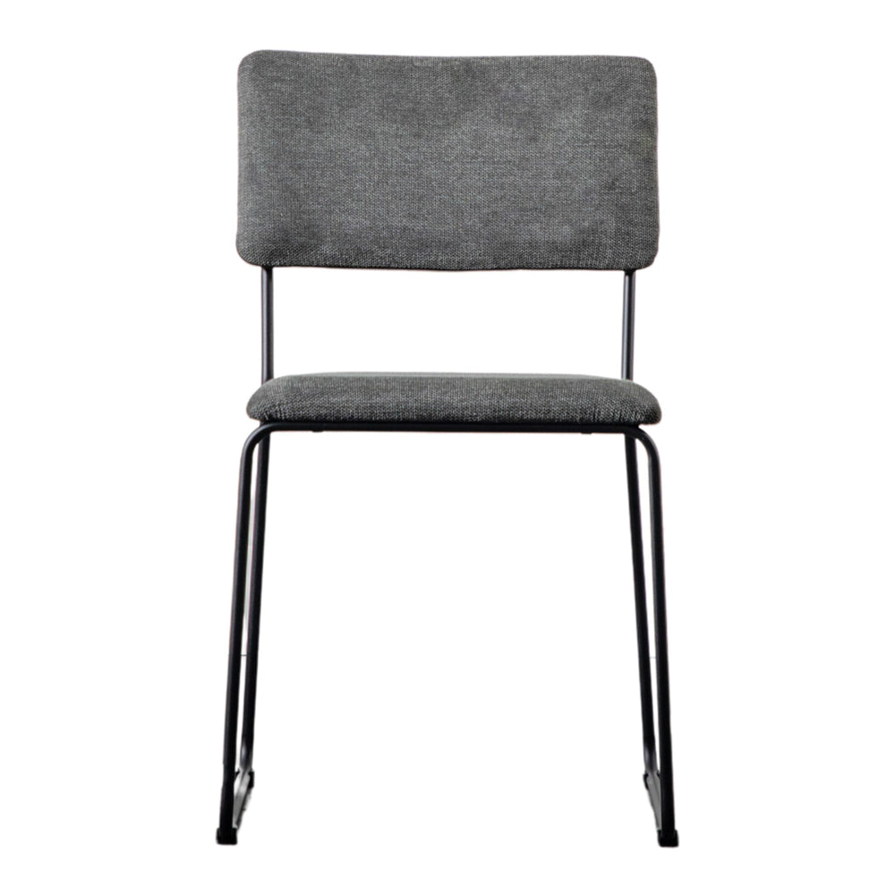 Product photograph of Gallery Interiors Set Of 2 Turchi Dining Chairs In Charcoal from Olivia's.