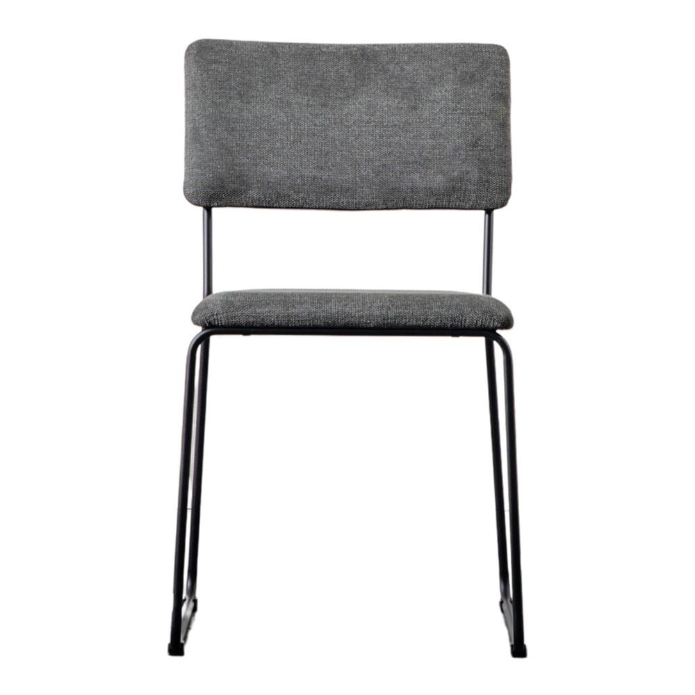 Product photograph of Gallery Interiors Set Of 2 Turchi Dining Chairs In Charcoal from Olivia's