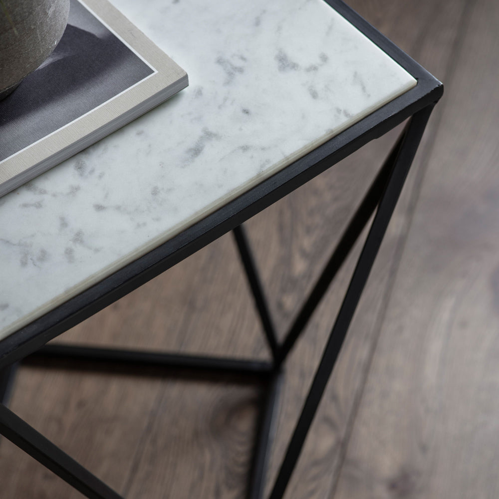 Product photograph of Gallery Interiors Murray Side Table In Black from Olivia's.