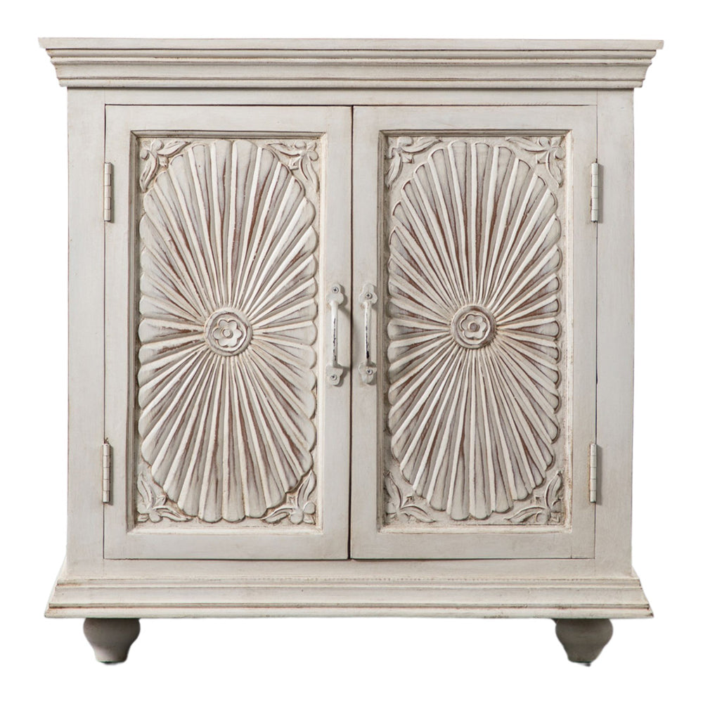 Product photograph of Gallery Interiors Kamilla 2 Door Sideboard In White from Olivia's