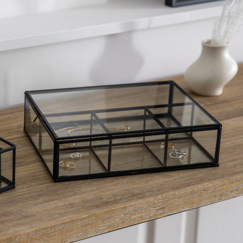 Product photograph of Gallery Interiors Priscilla Jewellery Box Black Large from Olivia's.