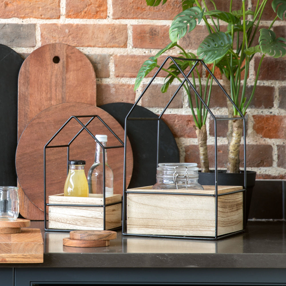 Product photograph of Gallery Interiors Harlen Shelf Small Black Natural Small from Olivia's.