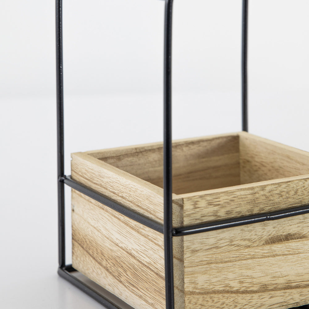 Product photograph of Gallery Interiors Harlen Shelf Small Black Natural Small from Olivia's.