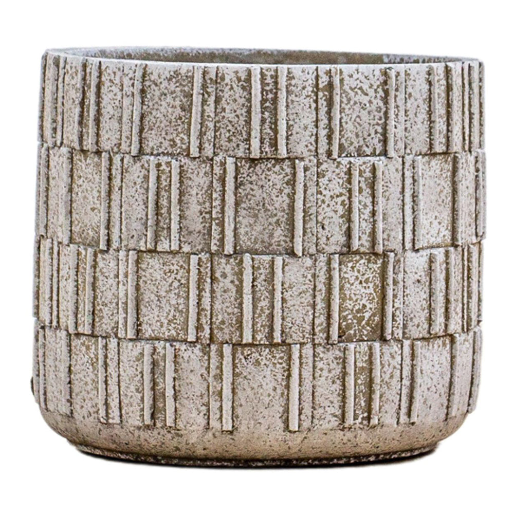 Product photograph of Gallery Interiors Xander Planter Large Stone Grey Large from Olivia's