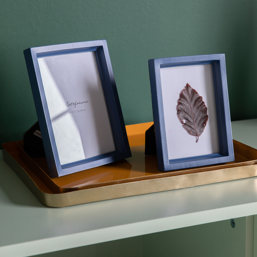 Product photograph of Gallery Interiors Set Of 2 Sanderson Trays Ochre Gold from Olivia's.