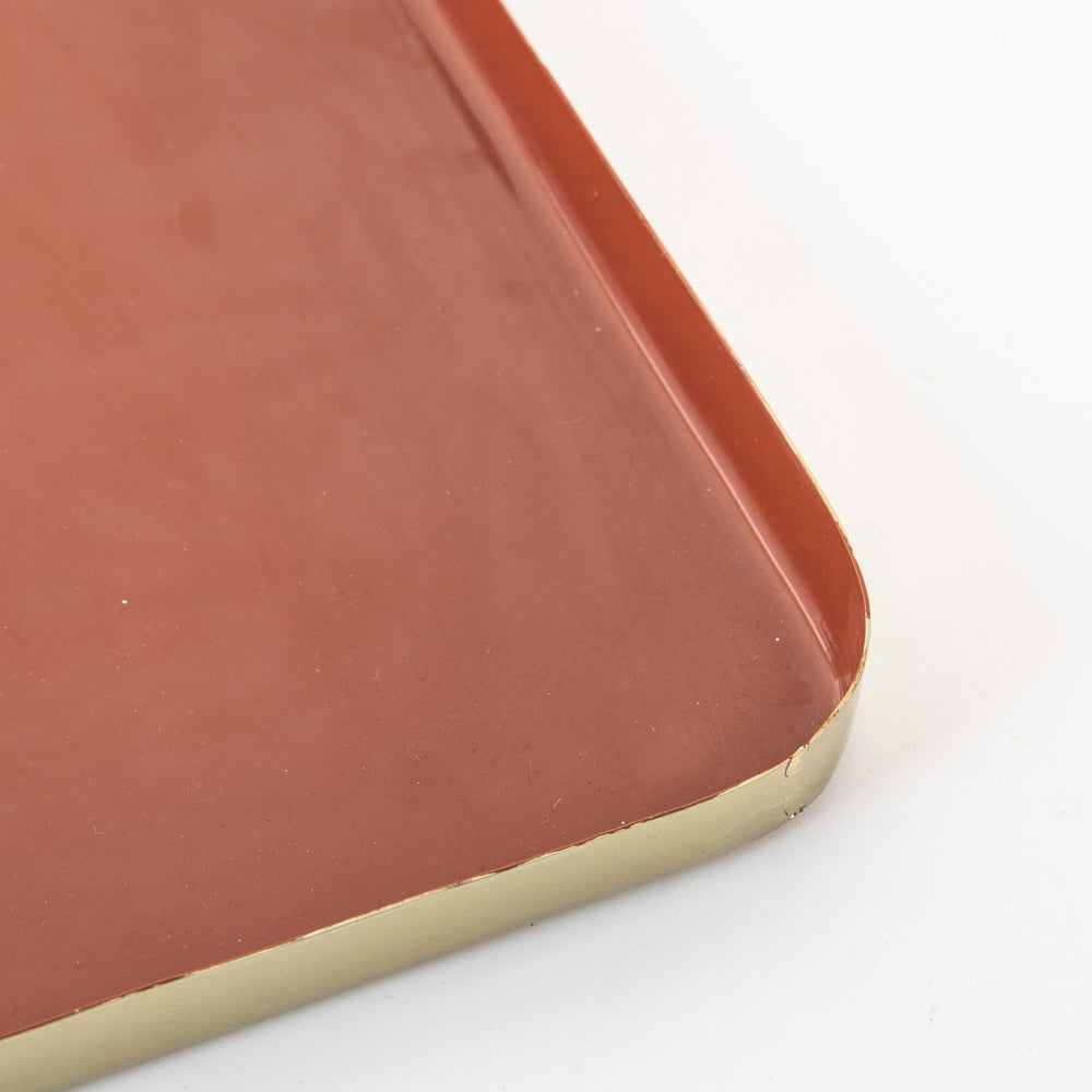 Product photograph of Gallery Interiors Set Of 2 Sanderson Trays Burnt Orange from Olivia's.