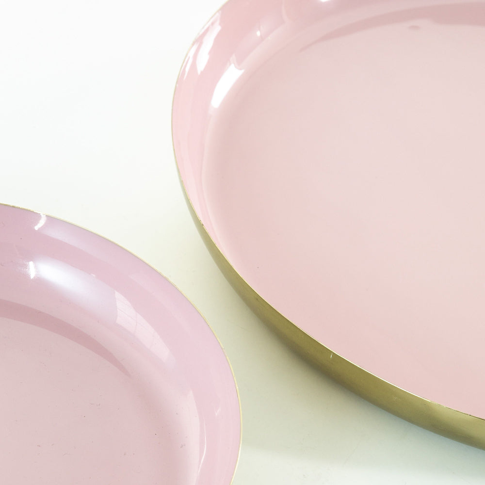 Product photograph of Gallery Interiors Set Of 2 Lovell Trays Pink Gold from Olivia's.