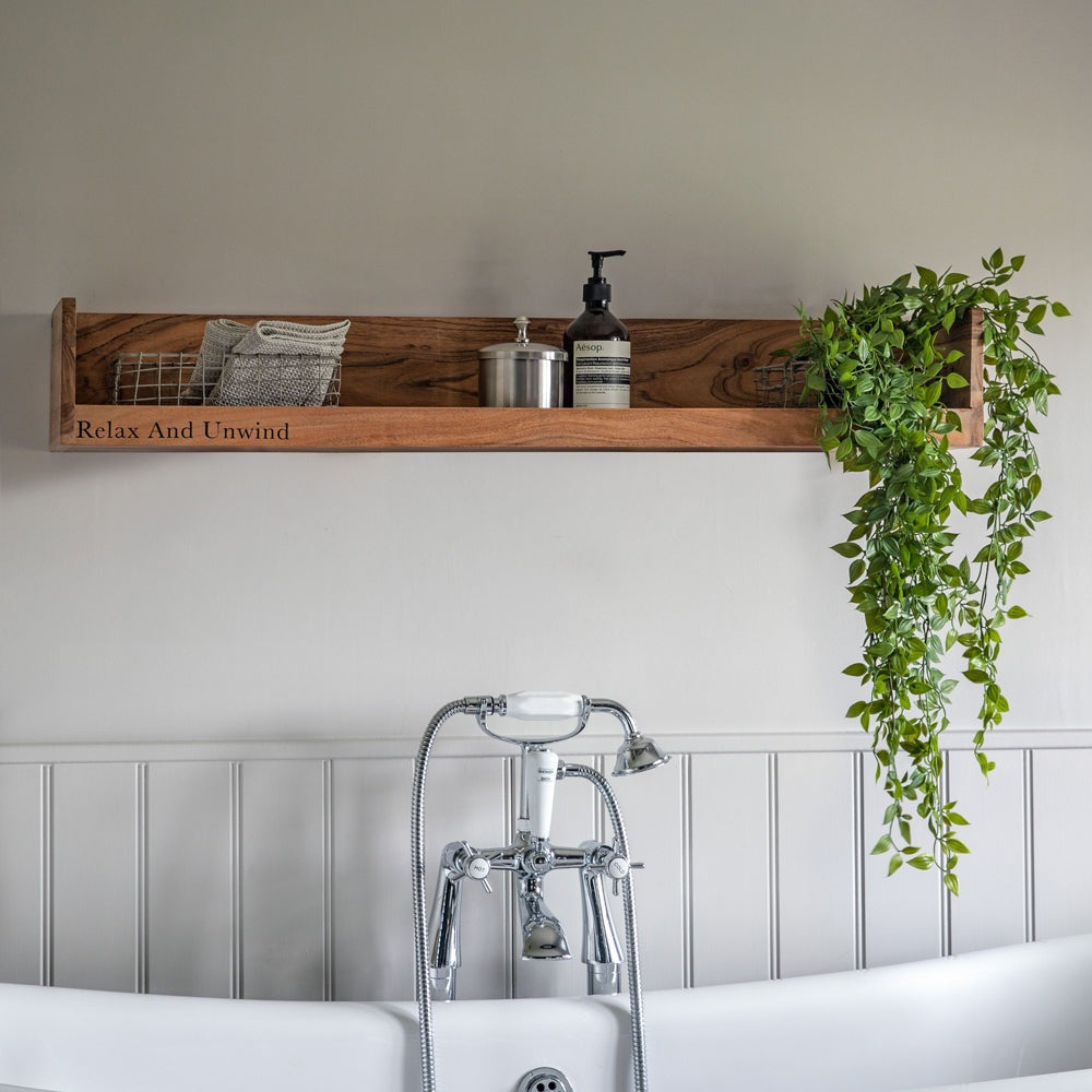 Product photograph of Gallery Interiors Seppanen Relax Bathroom Wall Shelf Natural from Olivia's.
