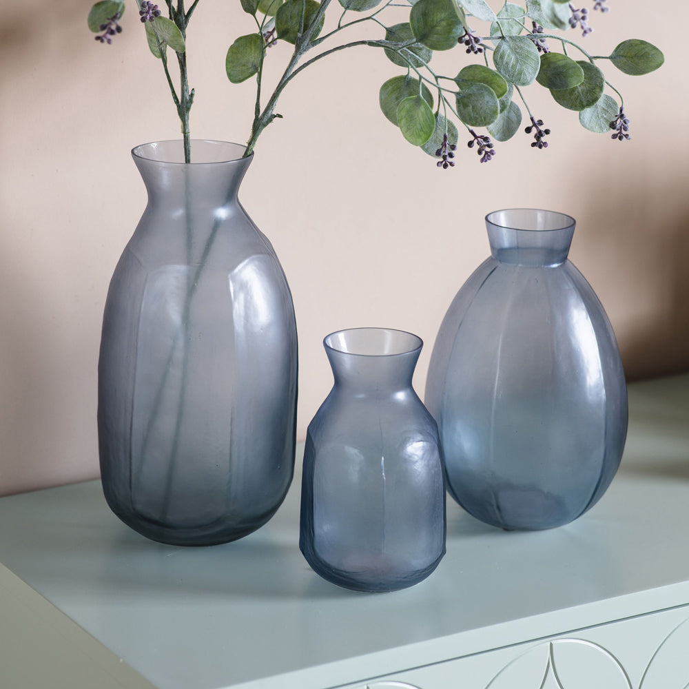 Product photograph of Gallery Interiors Hamilton Vase Blue Small from Olivia's.