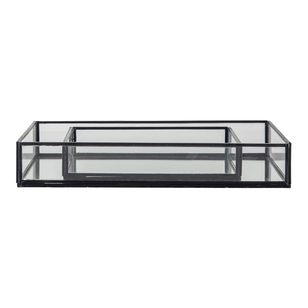 Product photograph of Gallery Interiors Set Of 2 Artemis Tray Black Small from Olivia's.