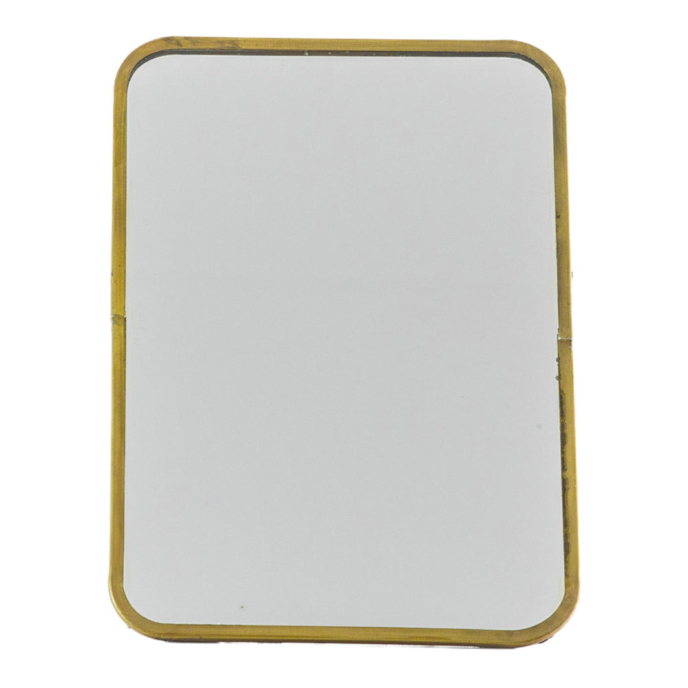 Product photograph of Gallery Interiors Aurora Rectangle Dressing Table Mirror With Stand Antique Brass Small from Olivia's.