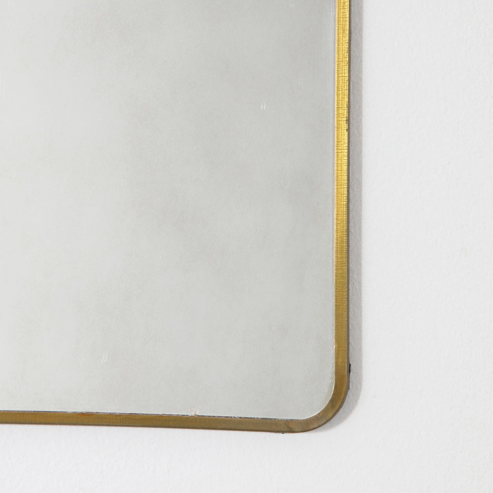 Product photograph of Gallery Interiors Crawford Mirror Square Antique Brass from Olivia's.