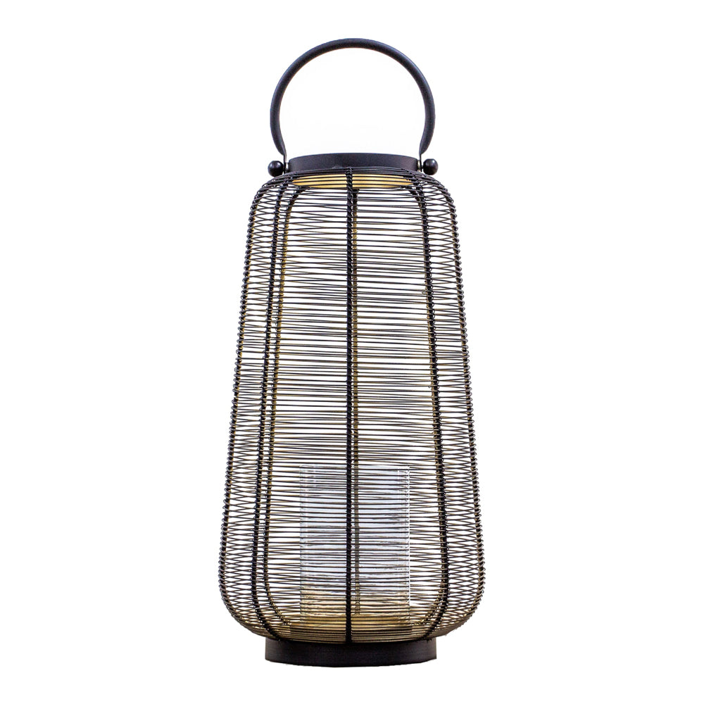 Product photograph of Gallery Interiors Fraser Lantern Black Gold Small from Olivia's.