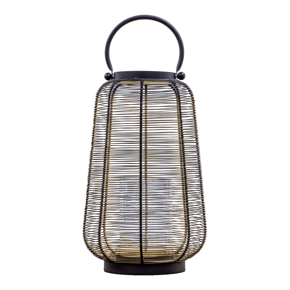 Product photograph of Gallery Interiors Fraser Lantern Black Gold Medium from Olivia's.