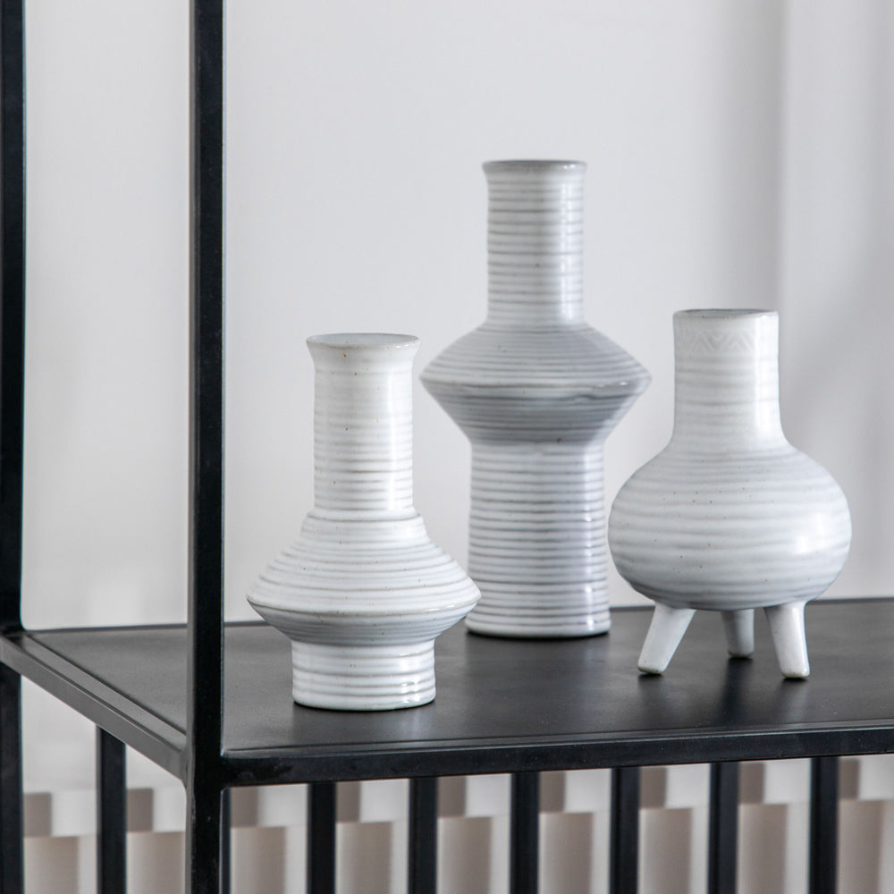 Product photograph of Gallery Interiors Hassel Vase White Small from Olivia's.