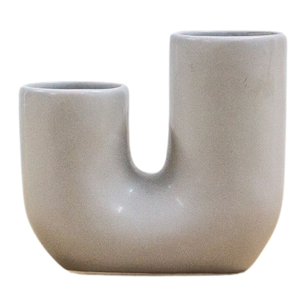 Product photograph of Gallery Interiors Harland Vase Grey from Olivia's.