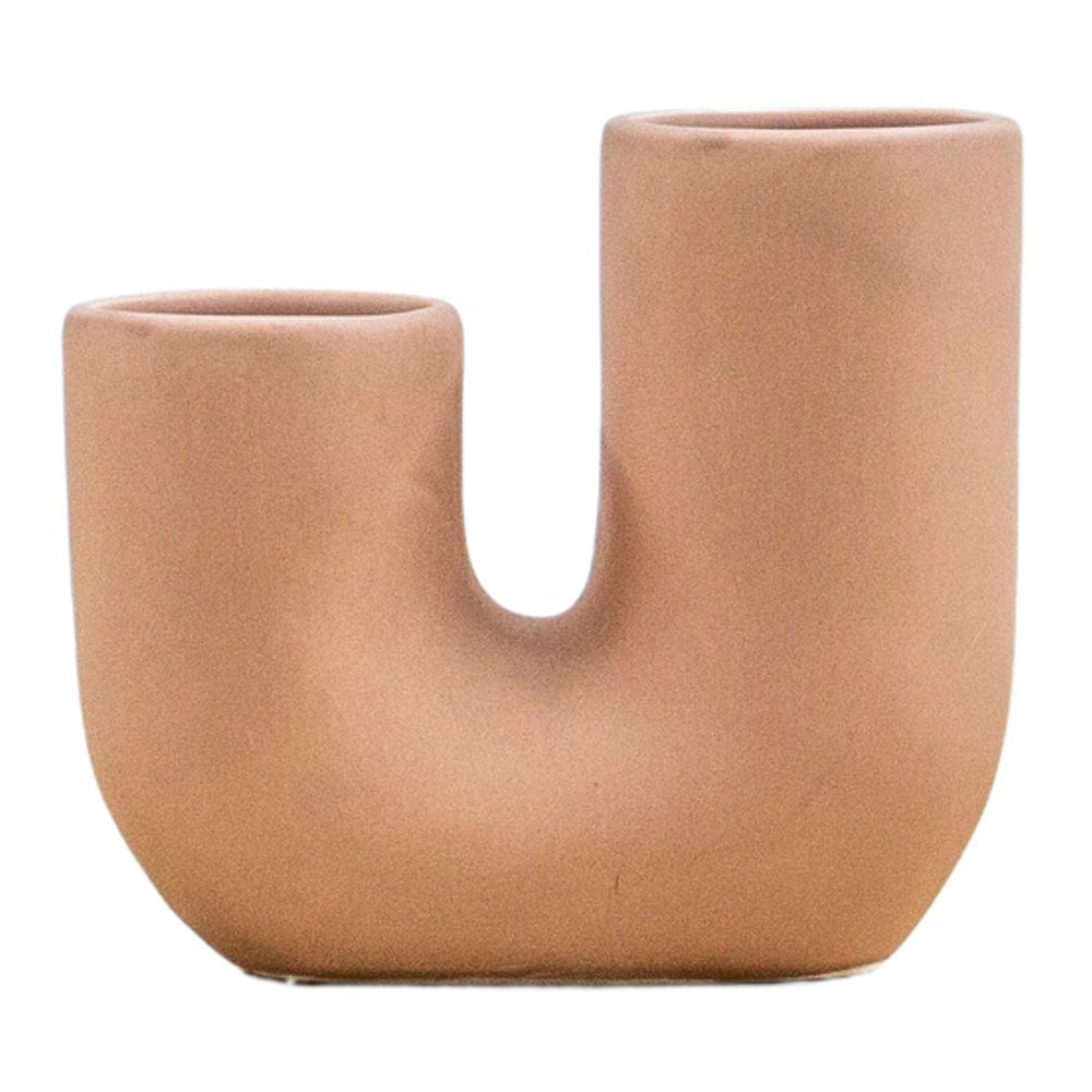 Product photograph of Gallery Interiors Harland Vase Beige from Olivia's
