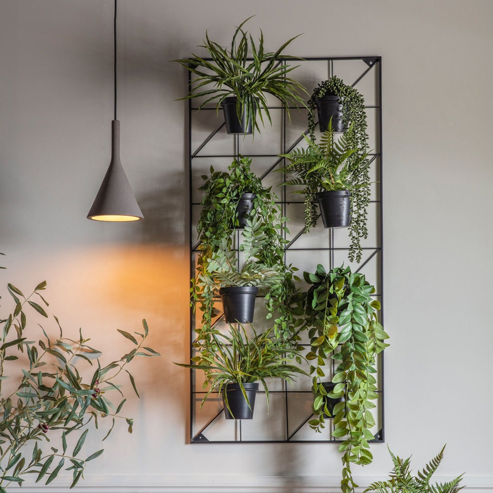 Product photograph of Gallery Interiors Lina Wall Planters Black Small from Olivia's.