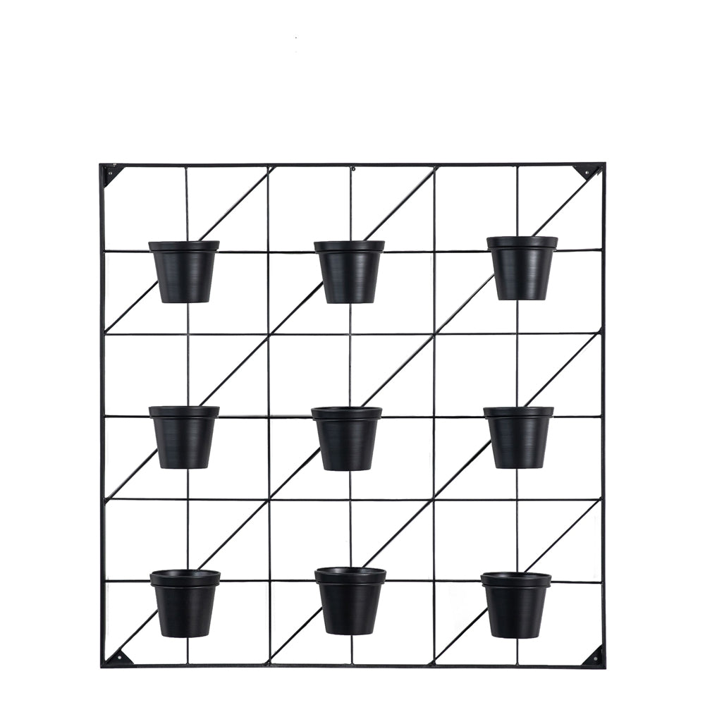 Product photograph of Gallery Interiors Lina Wall Planters Black Small from Olivia's.