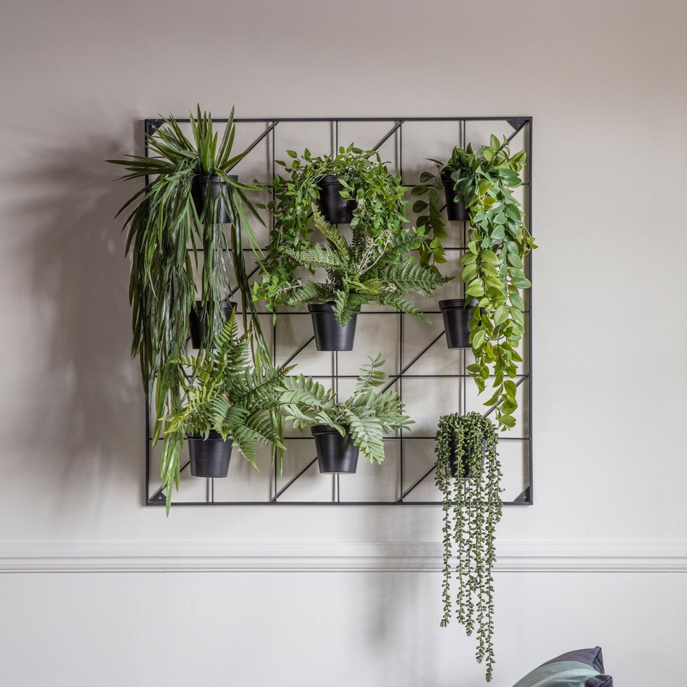 Product photograph of Gallery Interiors Lina Wall Planters Black Small from Olivia's.