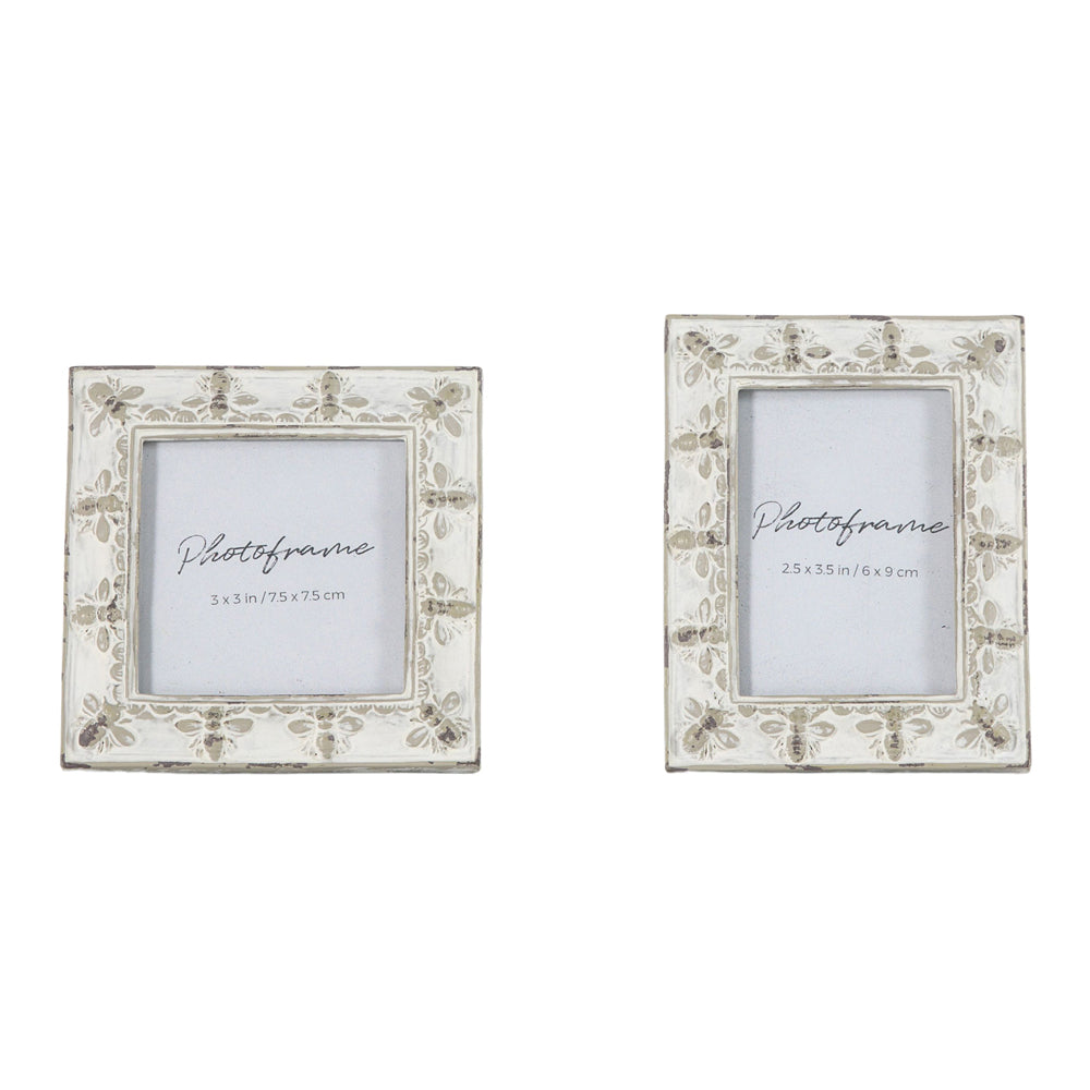 Product photograph of Gallery Interiors Dallas Honey Bee Photo Frame Antique Grey Mini from Olivia's.