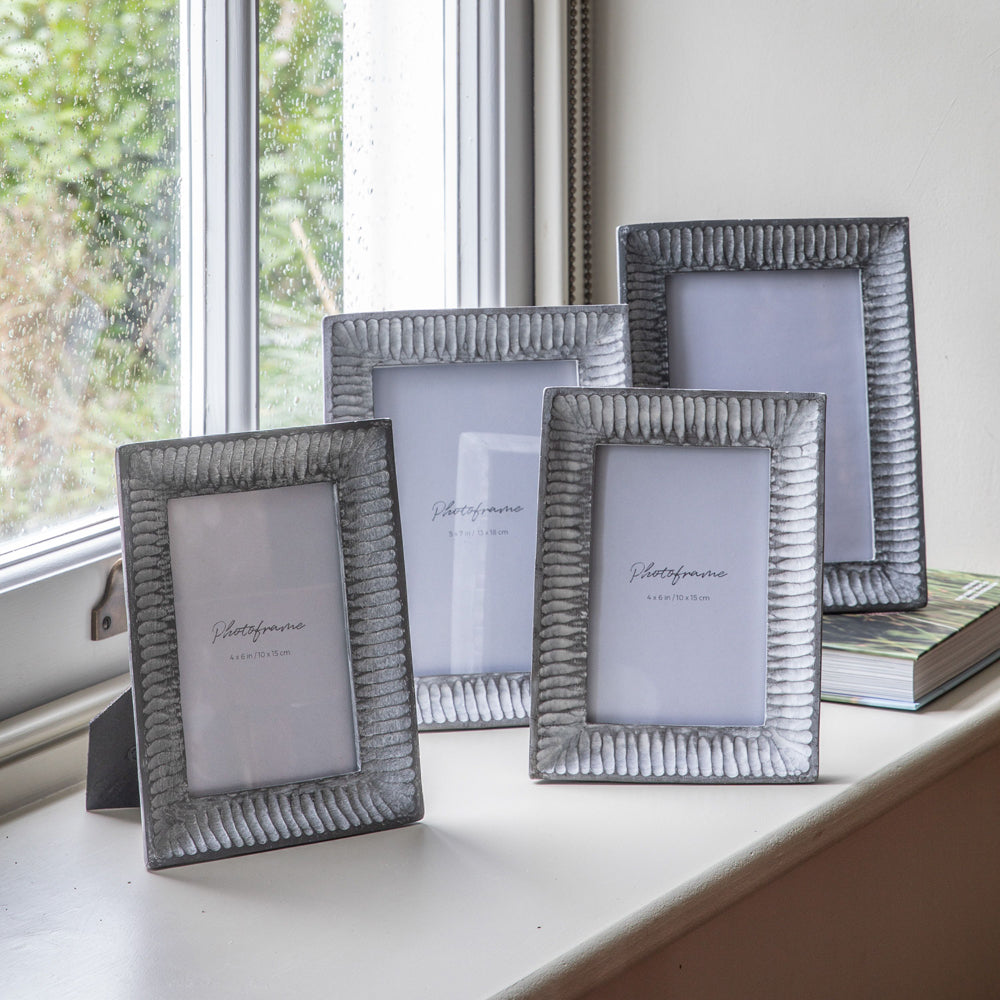 Product photograph of Gallery Interiors Aurelia Photo Frame Grey Wash Large from Olivia's.