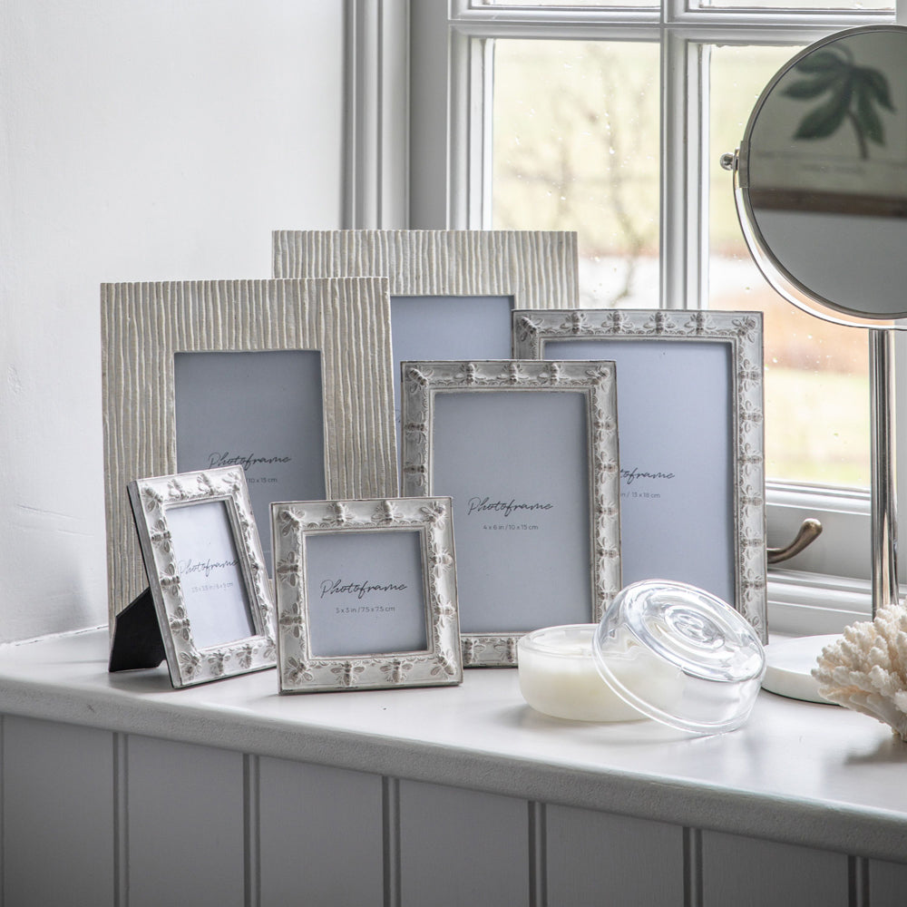 Product photograph of Gallery Interiors Octavia Photo Frame White Small from Olivia's.