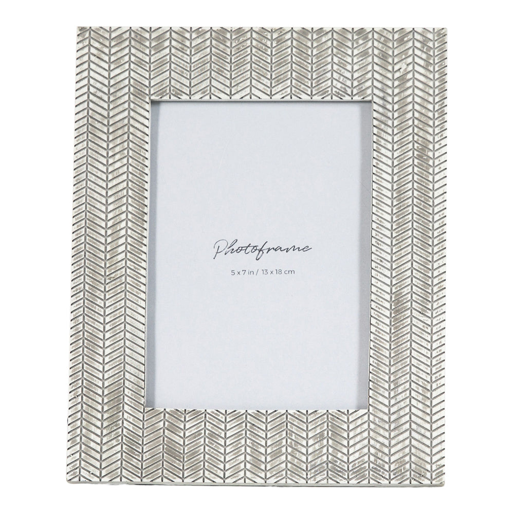 Product photograph of Gallery Interiors Laverna Photo Frame Distressed Grey Large from Olivia's.