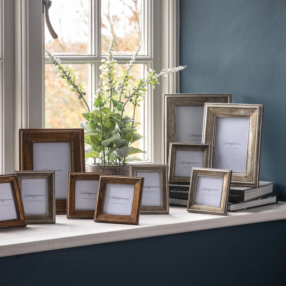 Product photograph of Gallery Interiors Sonam Photo Frame Pewter Mini from Olivia's.