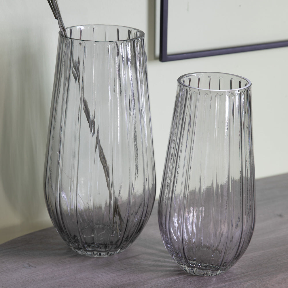 Product photograph of Gallery Interiors Teke Vase Grey Large from Olivia's.