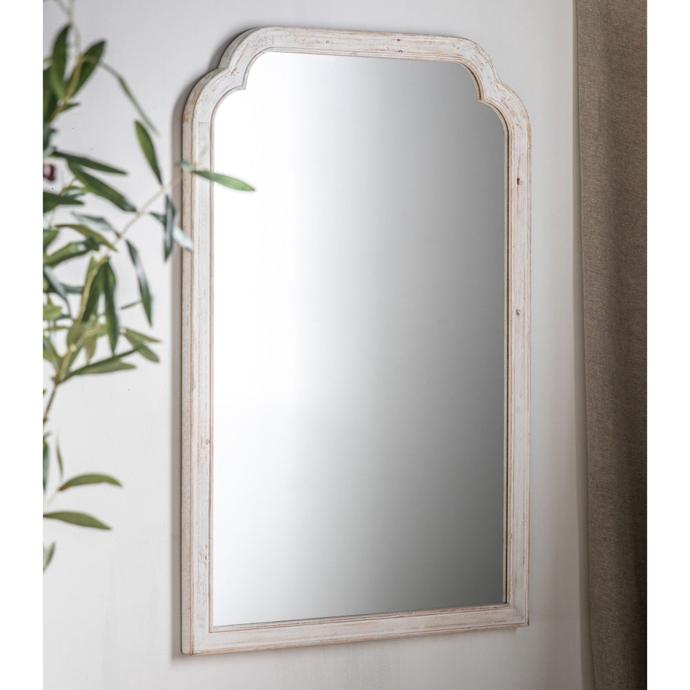 Product photograph of Gallery Interiors Zarina Wall Mirror Wood White from Olivia's.