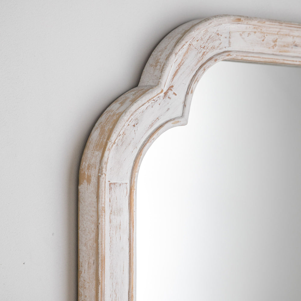 Product photograph of Gallery Interiors Zarina Wall Mirror Wood White from Olivia's.
