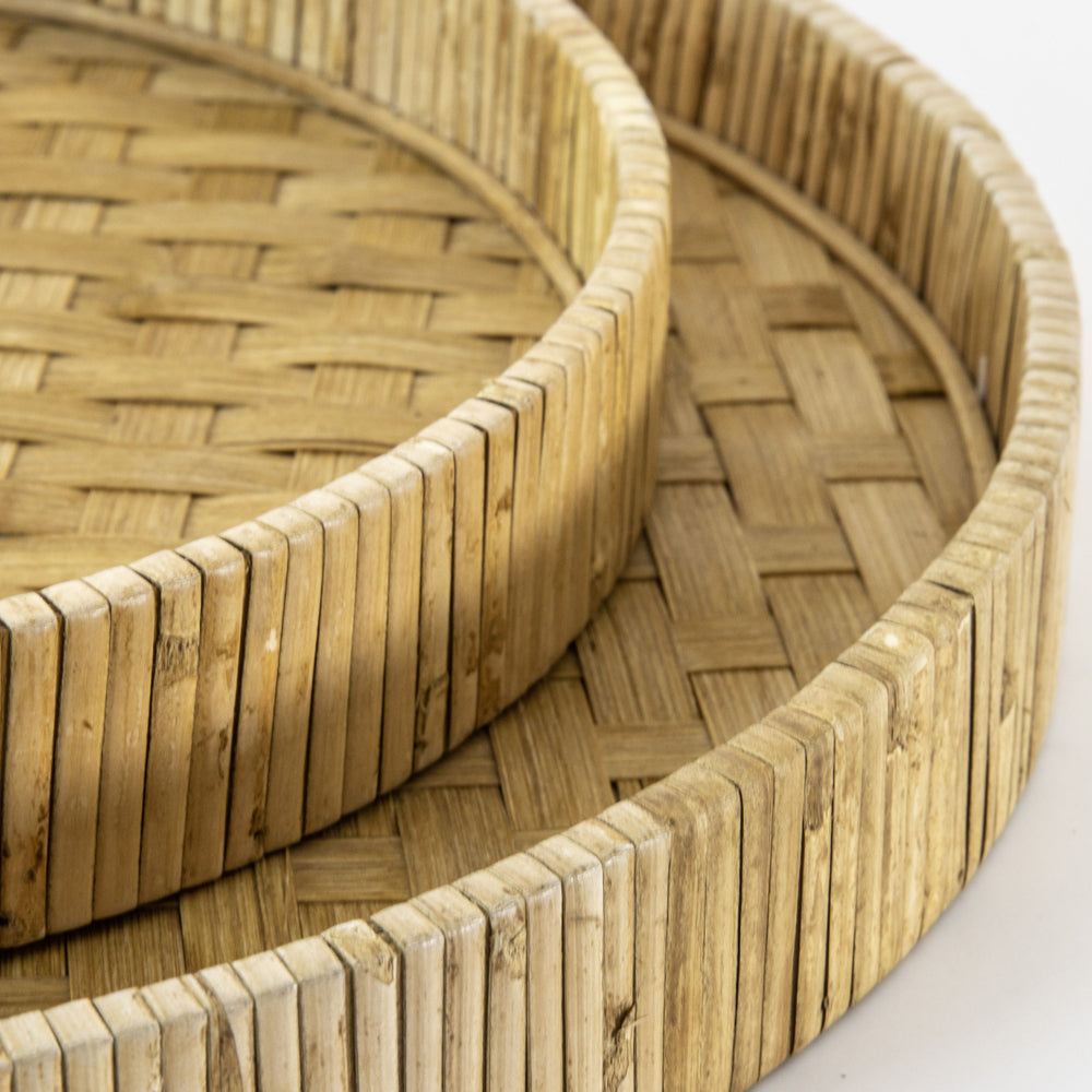 Product photograph of Gallery Interiors Set Of 2 Wright Tray Rattan Natural from Olivia's.