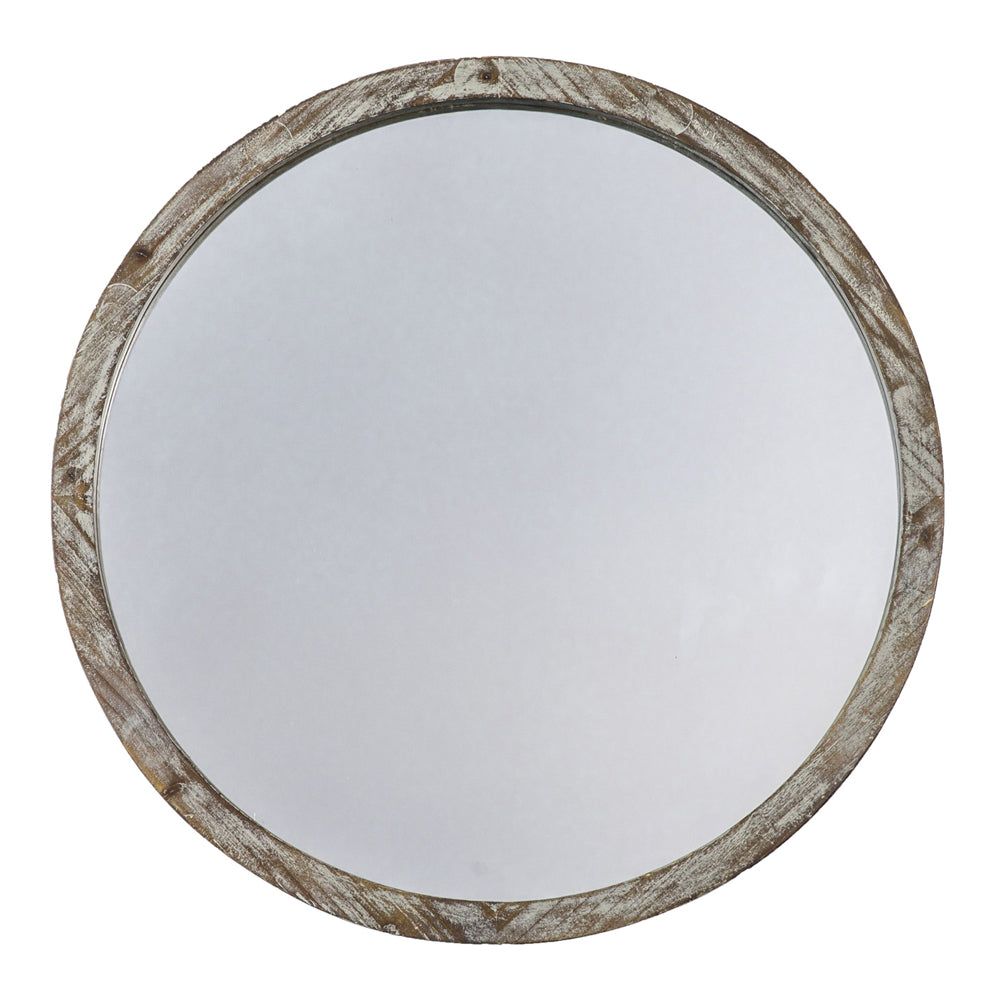 Product photograph of Gallery Interiors Apollo Mirror Round Grey Wash Large from Olivia's.