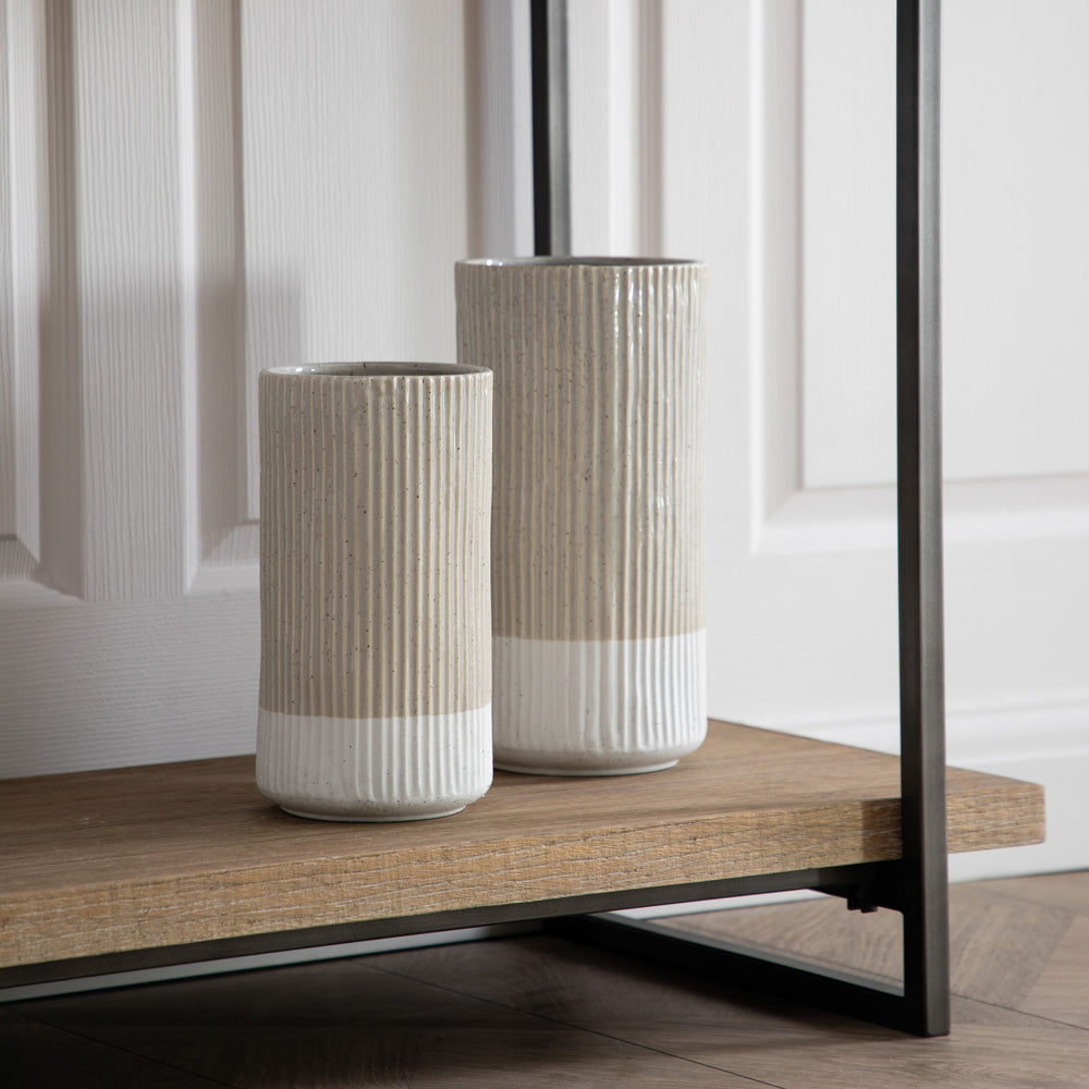 Product photograph of Gallery Interiors Pandor Vase Oatmeal Large from Olivia's.