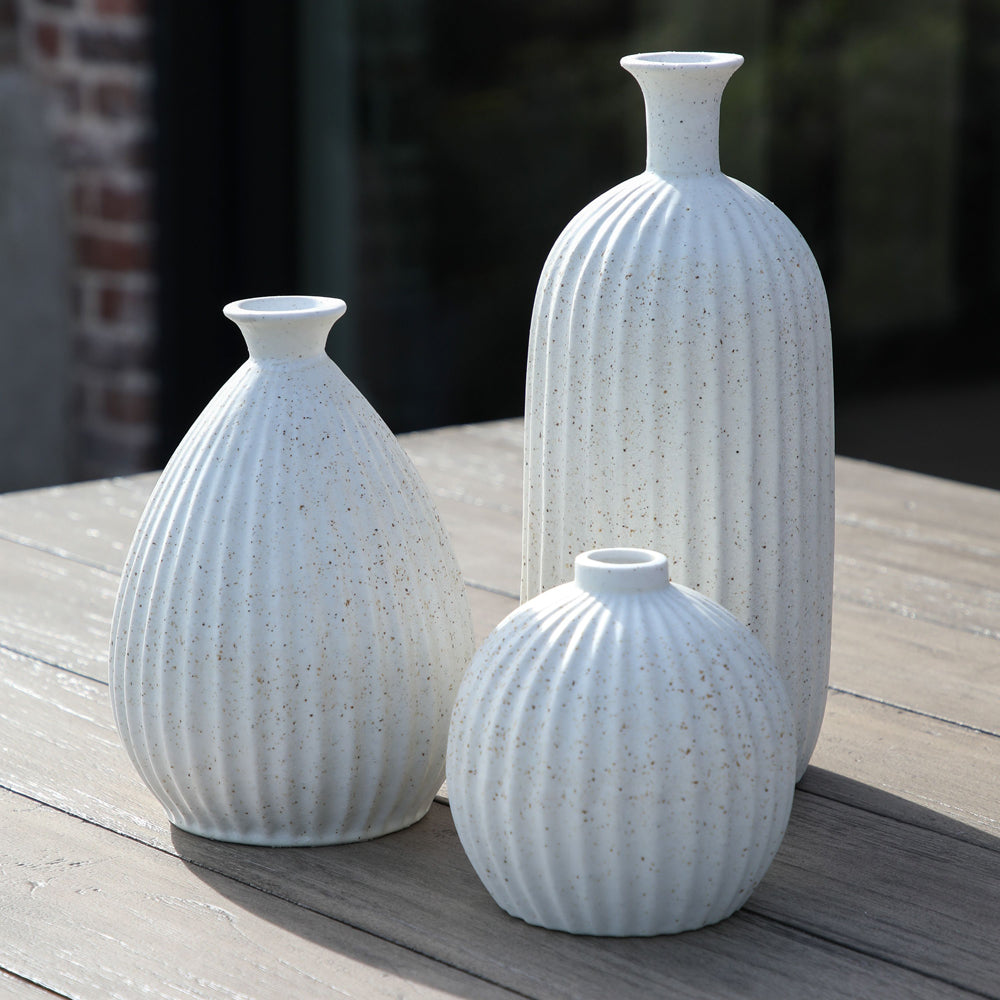 Product photograph of Gallery Interiors Mciver Vase Cream Medium from Olivia's.