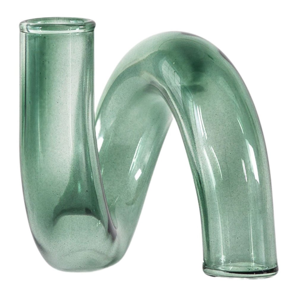 Product photograph of Gallery Interiors Clinton Whirly Vase Green from Olivia's.