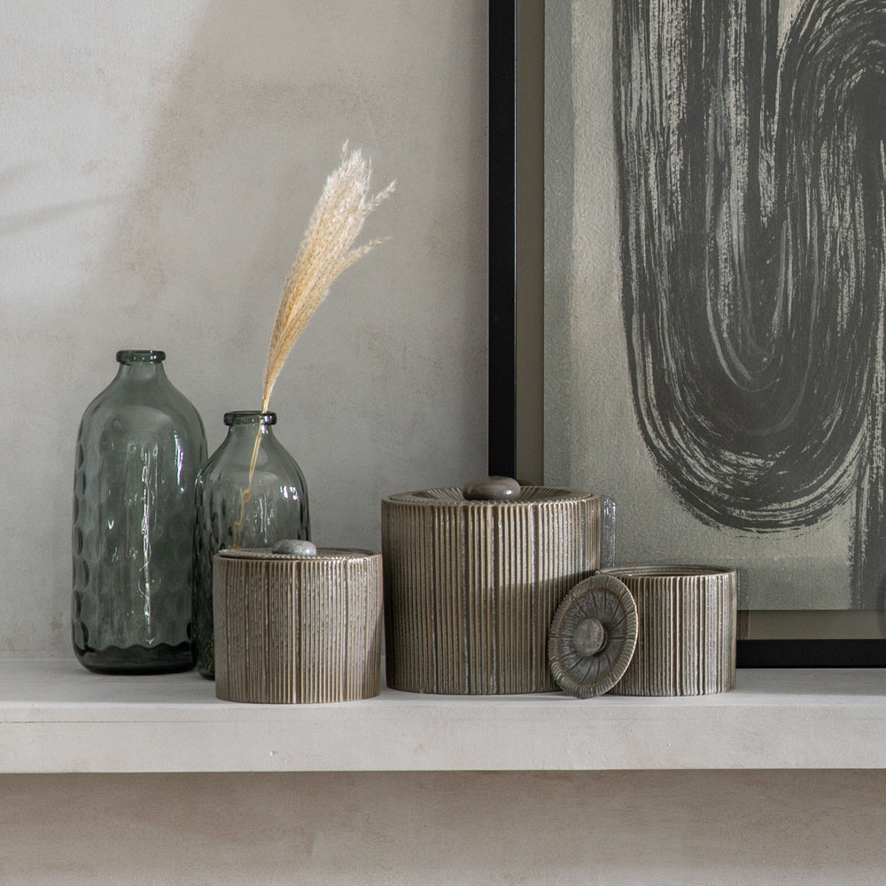 Product photograph of Gallery Interiors Chaney Vase Grey Large from Olivia's.