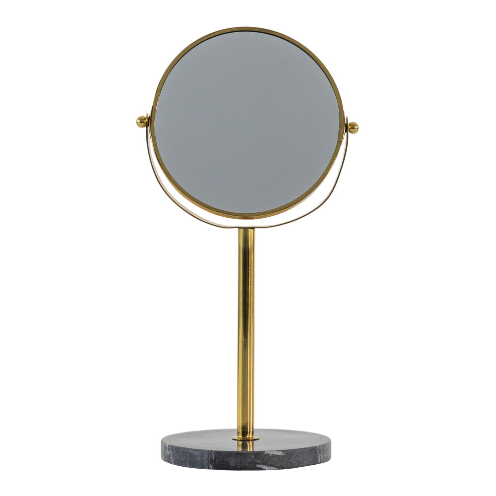 Product photograph of Gallery Interiors Zini Vanity Mirror In Black And Gold from Olivia's.