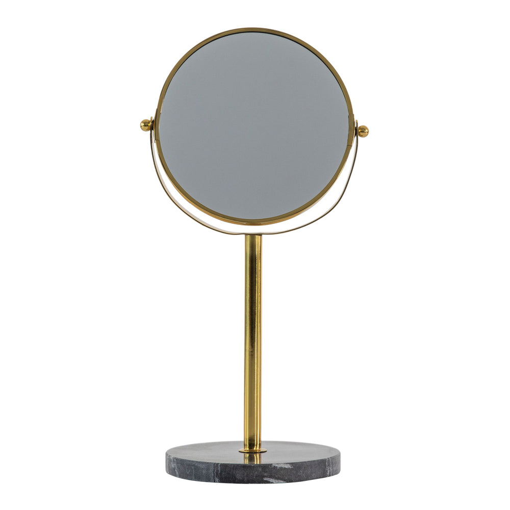 Product photograph of Gallery Interiors Zini Vanity Mirror In Black And Gold from Olivia's