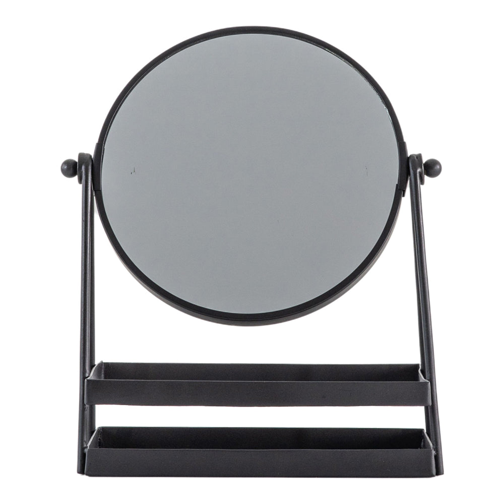 Product photograph of Gallery Interiors Montana Vanity Mirror With Tray In Black from Olivia's