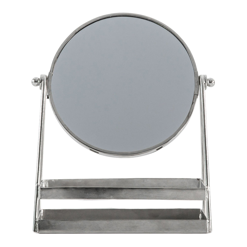Product photograph of Gallery Interiors Montana Vanity Mirror With Tray In Silver from Olivia's.