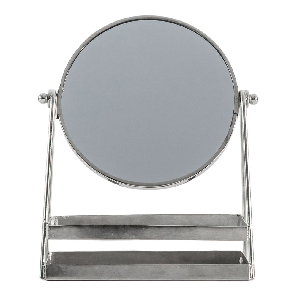 Product photograph of Gallery Interiors Montana Vanity Mirror With Tray In Silver from Olivia's